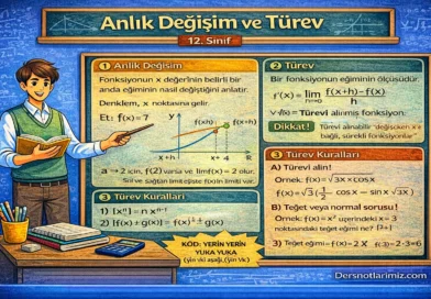 Anlık Değişim Oranı ve Türev Konu Anlatımı